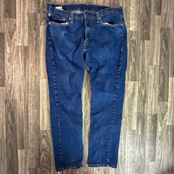 Levi’s 514 Straight Fit Mens Blue Denim Jeans W / L Tag - Picture 1 of 8